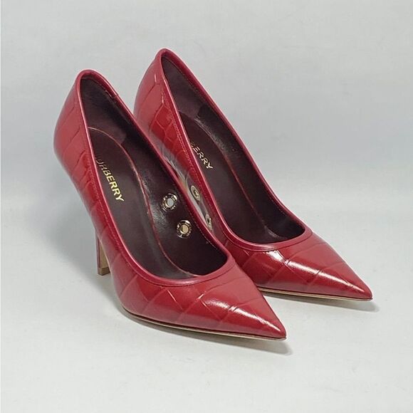 Burberry Aubri 100 Croc-Embossed Leather Pumps size 37 - Picture 7 of 15